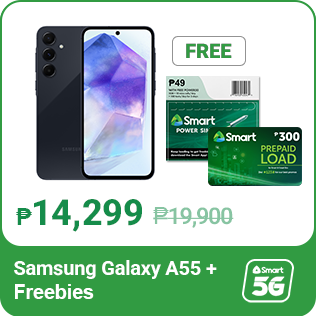 Samsung Galaxy A55 5G with Load Card
